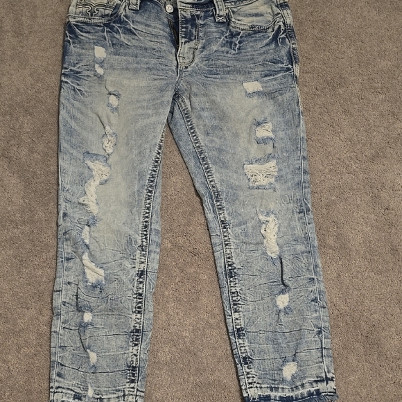 Rock Revival Light Wash Jeans - Picture 4 of 5